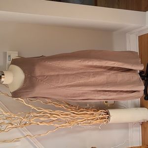 Elegant Sleeveless Tan Dress